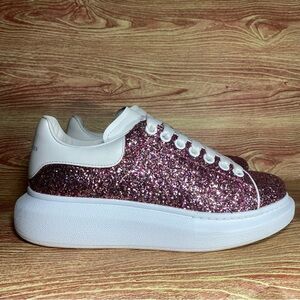 **Sold sold **Alexander McQueen Rose Glitter Oversized Sneakers 9.5
